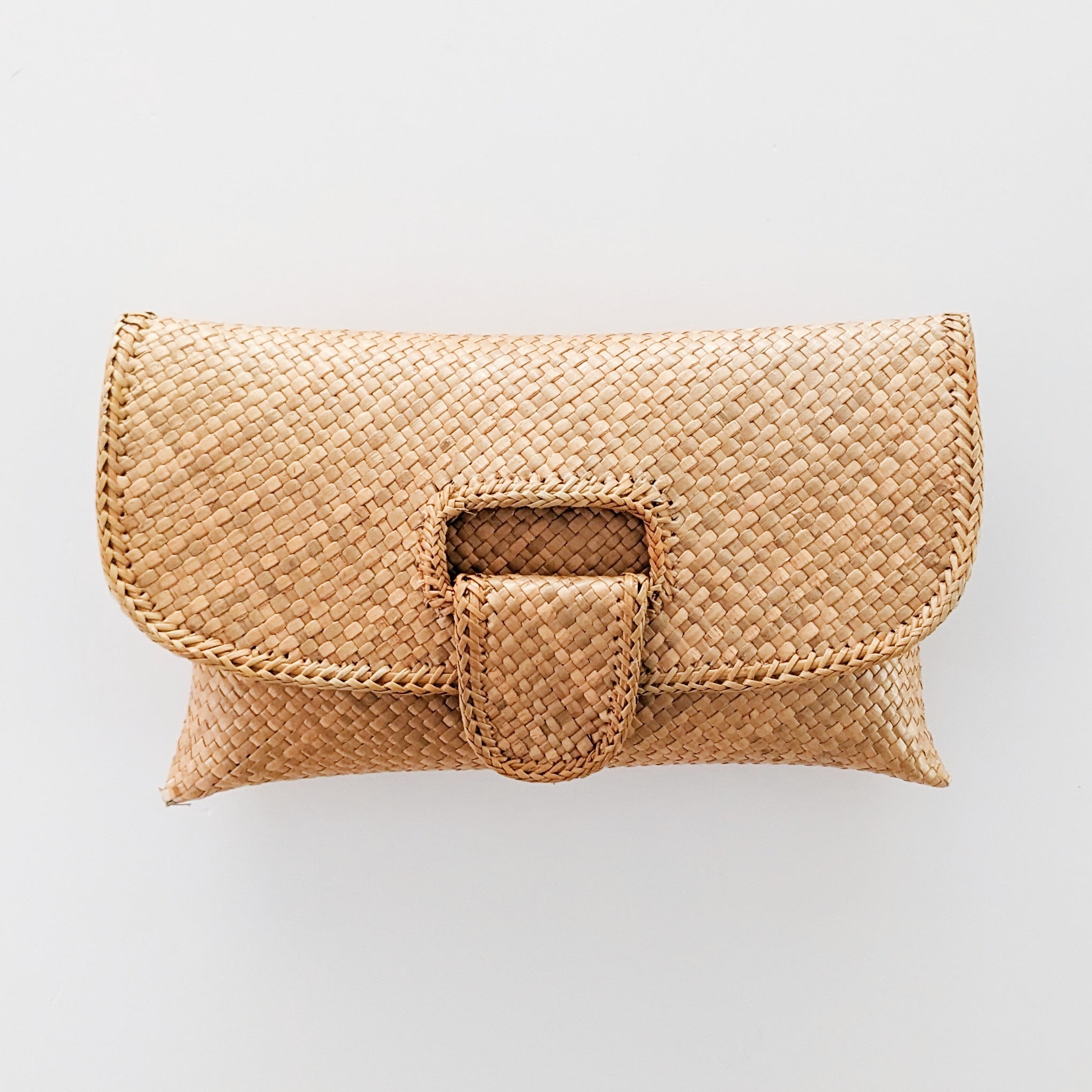 Natural Woven Clutch Bag